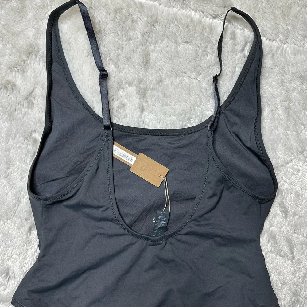 NWT Skims Signature Swim Scoop Neck One-Piece Swimsuit in Gunmetal Women’s L, 3X